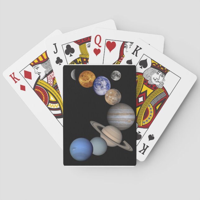 Das Sonnensystem umfasst unsere Planeten Spielkarten (Rückseite)