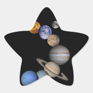 Das Sonnensystem umfasst unsere Planeten Stern-Aufkleber