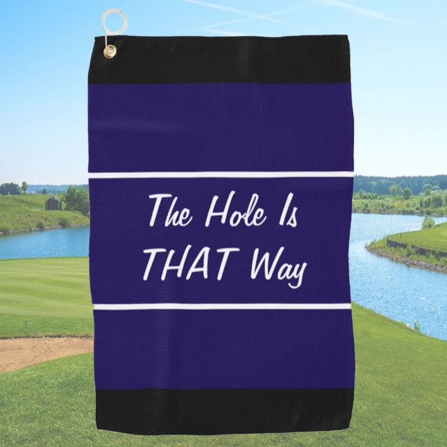 Das sonnige blaue Loch ist das ideale Geschenk für Golfhandtuch (Von Creator hochgeladen)