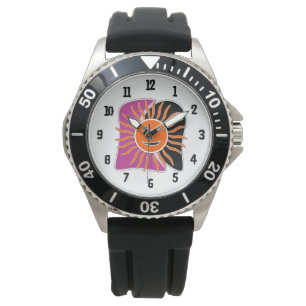 Das sonnige Gesicht Armbanduhr