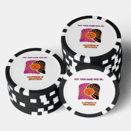 Das sonnige Gesicht Pokerchips