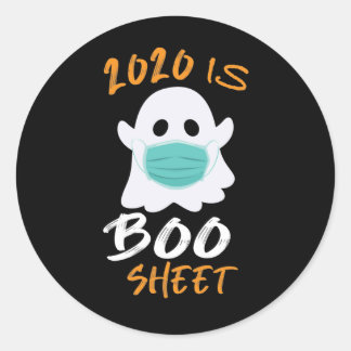 Das sonnige Halloween 2020 ist ein Bootschild Runder Aufkleber