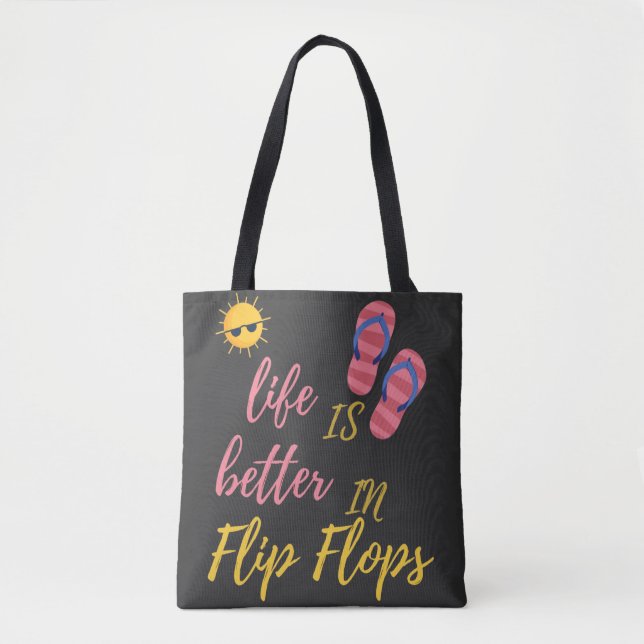 Das sonnige Leben am Sommerstrand von Flip Flops i Tasche (Vorderseite)