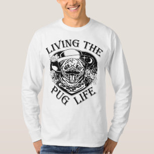 Das sonnige Leben im Mops Vintag T-Shirt
