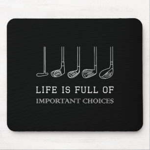 Das sonnige Leben ist voller wichtiger Golfclubs. Mousepad
