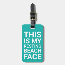 Das sonnige Strandbild | Aquamarine Reise Gepäckanhänger