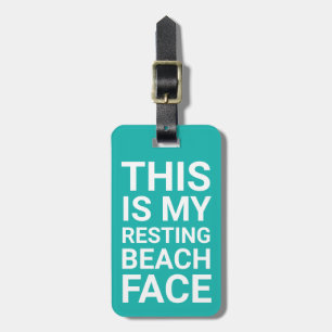 Das sonnige Strandbild Aquamarine Reise Gepäckanhänger