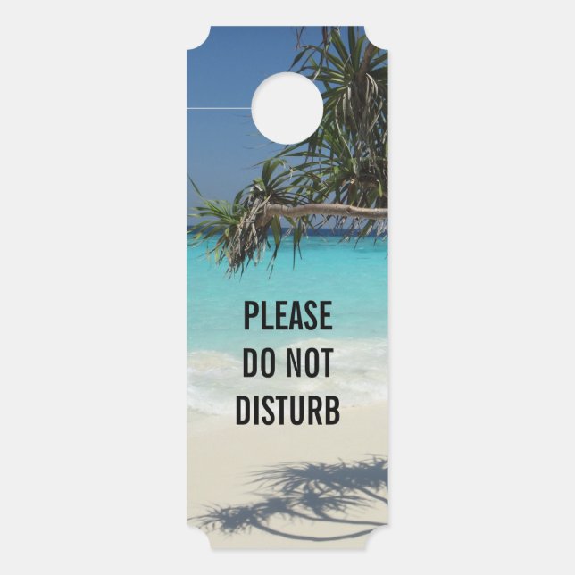 Das sonnige tropische Strandparadies darf nicht ge Türanhänger (Vorderseite)