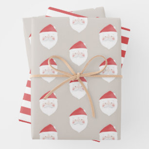 Das sonnige Weihnachtsmuster. Weihnachtsfeiertag Geschenkpapier Set