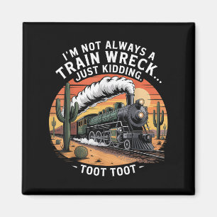Das sonnige Zugwrack hält Toot Toot Spaß Des Magnet