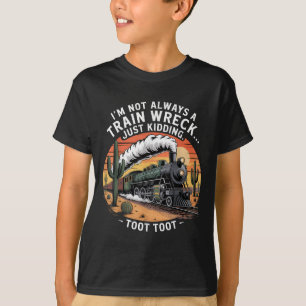Das sonnige Zugwrack hält Toot Toot Spaß Des T-Shirt