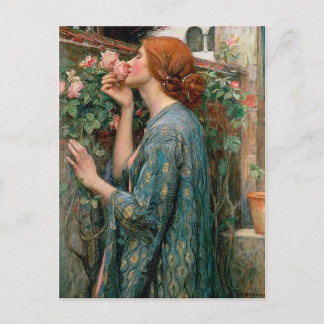 Das Soul der Rose - John William Waterhouse Postkarte (Vorderseite)