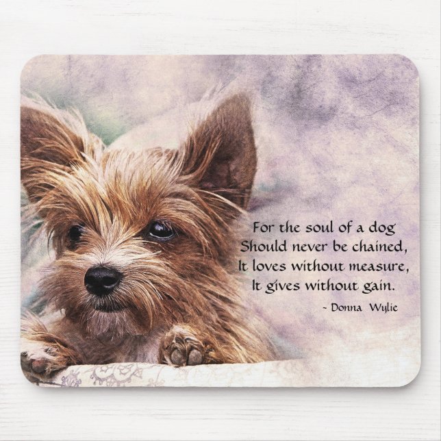 Das Soul eines Hundes - Yorkie Mousepad (Vorne)