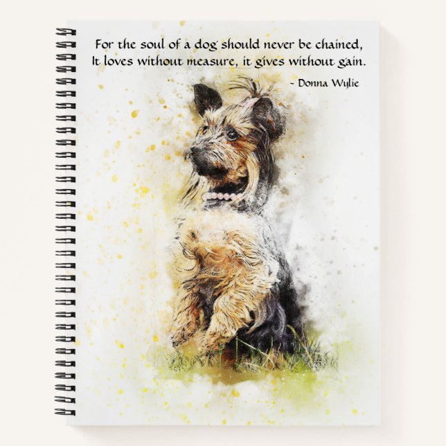 Das Soul eines Hundes - Yorkie Notizbuch (Vorderseite)