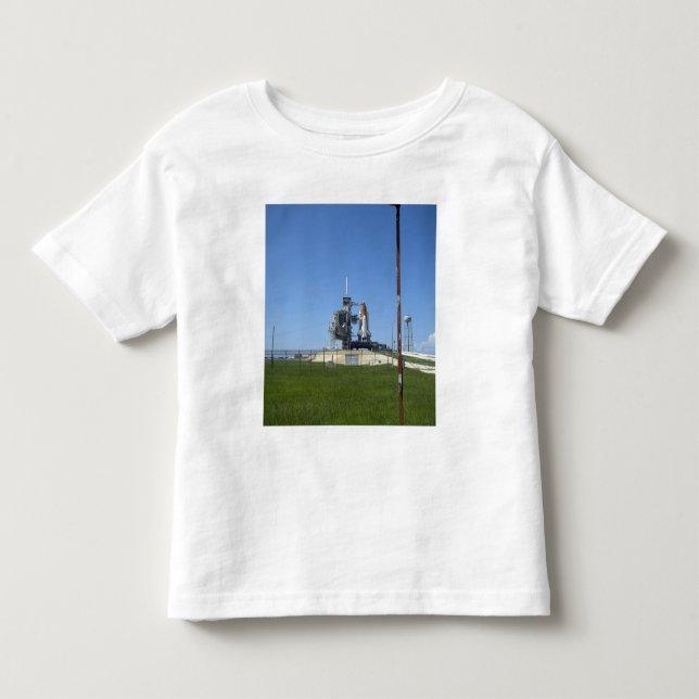 Das Space Shuttle Endeavour wird von einer Windsoc Kleinkind T-shirt (Vorderseite)