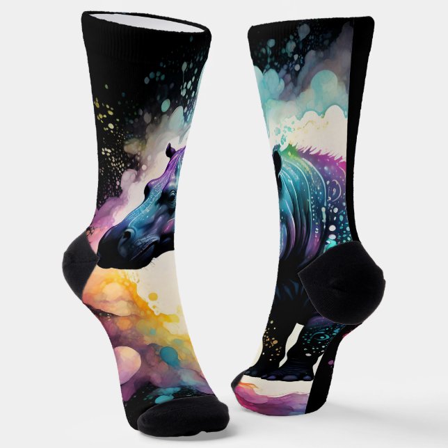 Das SpektralHippo: Eine biografische Reise Socken (Gewinkelt)