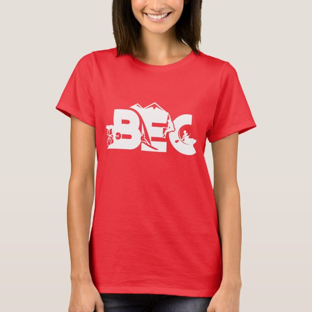 Das spezifische lässige T-Shirt BEC-Frauen (Vorderseite)
