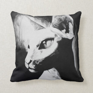 Das Sphynx Katzen-ursprüngliche Kunst-Wurfs-Kissen Kissen