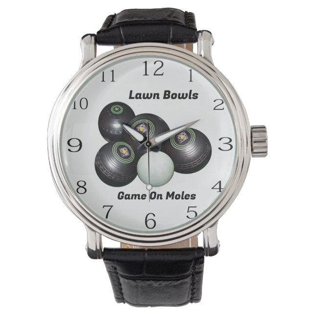 Das Spiel auf dem sonnigen Rasen...., Watch Armbanduhr (Vorderseite)