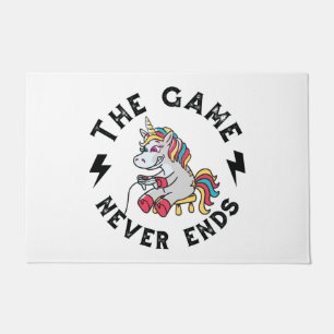 Das Spiel endet nie für Unicorn Fußmatte