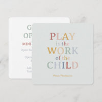 Das Spiel ist das Werk des Kindes Maria Montessori