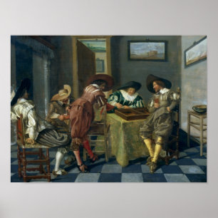 Das Spiel von Backgammon Poster