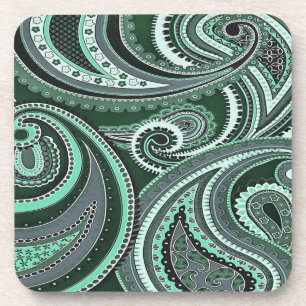 Das Spielen mit Paisley kopiert Aquamarine-Töne Getränkeuntersetzer