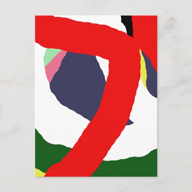 Das spielerische Design von Moma Postkarte (Vorderseite)