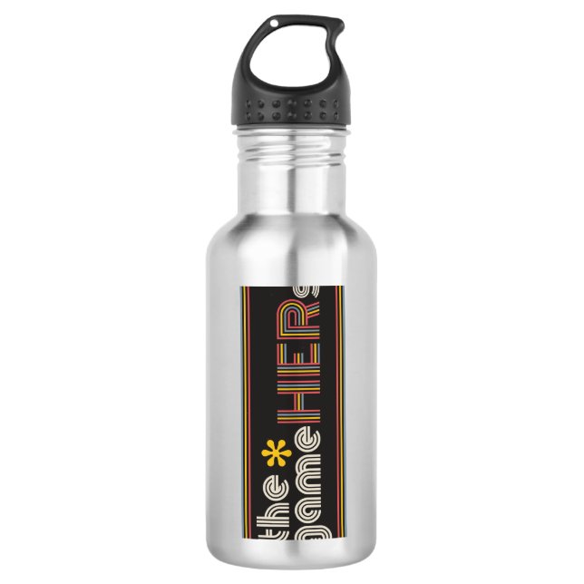 Das*SpielHERs Horizontales Logo Edelstahlflasche (Vorderseite)