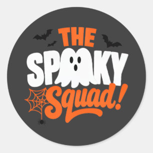 Das Spooky Squad Halloween-Design Runder Aufkleber
