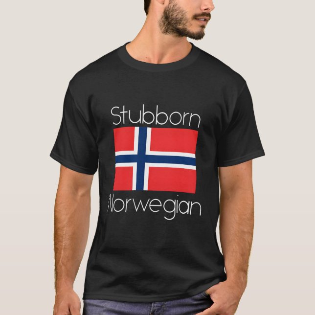 Das Sprichwort "Norwegische Kultur" mit Fahne T-Shirt (Vorderseite)