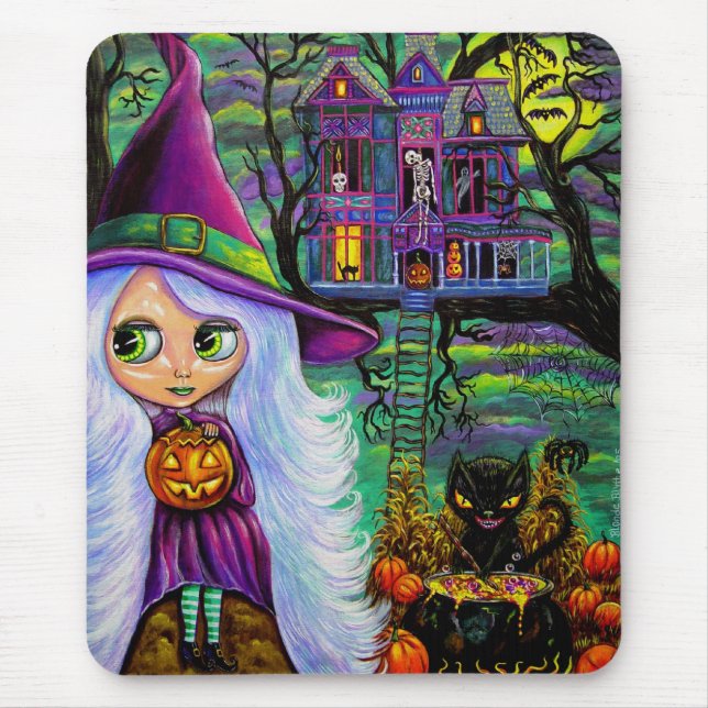 Das Spuk Treehouse Halloween-Mousepad Mousepad (Vorne)