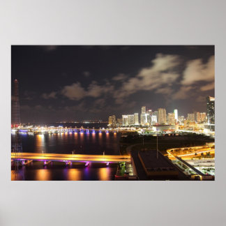 Das Stadtzentrum von Miami Poster