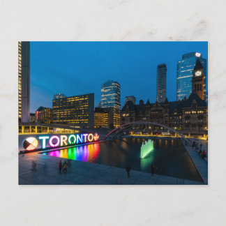 Das Stadtzentrum von Toronto bei Nacht Postkarte