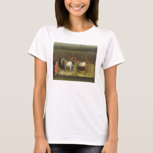 Das Ställe und zwei berühmte laufende T-Shirt