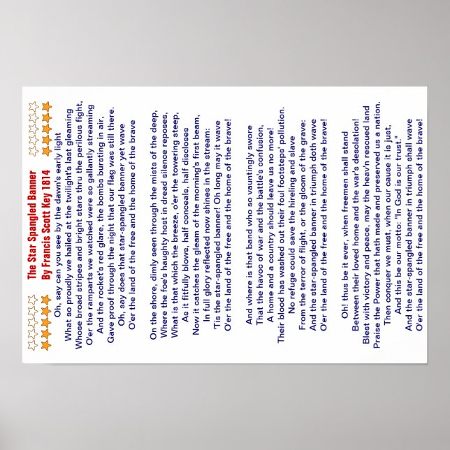 Das Star Spangled Banner * Poster (Vorne)