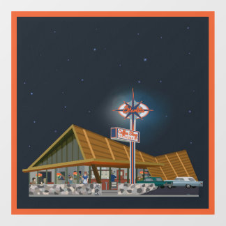 Das Starlite Coffee Shop Fensteraufkleber