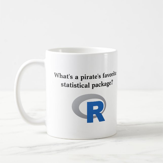 Das statistische Lieblingspaket eines Piraten Kaffeetasse (Links)