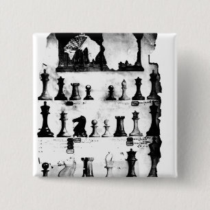 Das Staunton Chessmen-Patent-Zeichnen Button