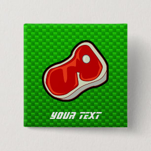 Das Steak des Metzgers; Grün Button