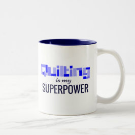 Das Steppen ist meine Supermacht im Blau Zweifarbige Tasse