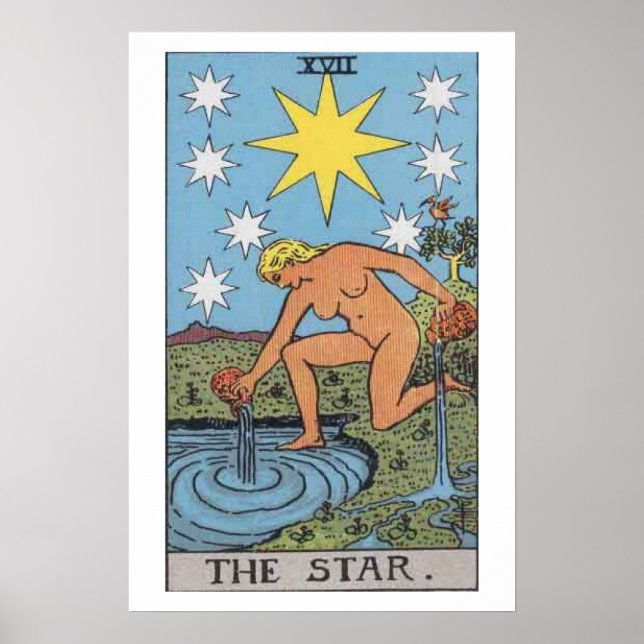 Das Stern-Tarotkarten-Poster Poster (Vorne)