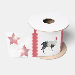 Das Stern-und Hahn-Land-Dekor-Satin-Band Satinband