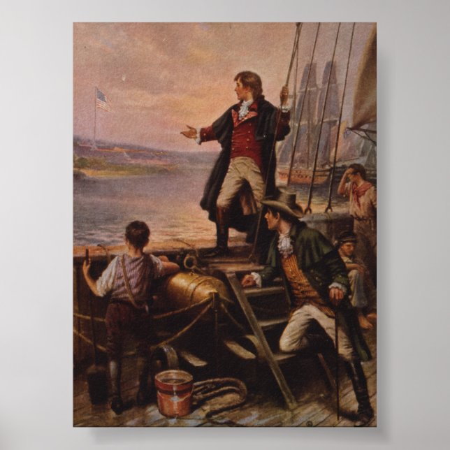 Das Sternenbanner Light Edward Percy Moran Poster (Vorne)