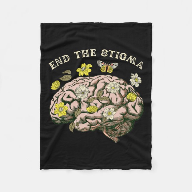 Das Stigma Awareness Mental Health Problems Vintag Fleecedecke (Vorderseite)