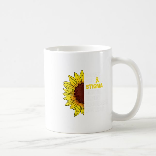 Das Stigma Mental Health Awareness Problem Sunflo Kaffeetasse (Rechts)