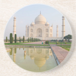 Das stille, friedliche Taj Mahal bei Sonnenaufgang Getränkeuntersetzer
