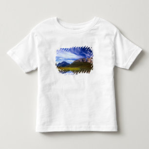 Das stille Wasser des Waterfowl Lake bildet eine Kleinkind T-shirt