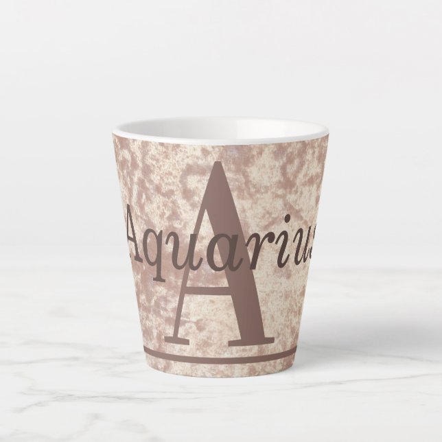 Das stilvolle Aquarius Sternzeichen Tasse Cup Gesc (Vorderseite)