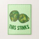 Das stinkt stinky Green Brussels Sprouts Veggie<br><div class="desc">Das Puzzle-Design zeigt eine originelle Marker-Abbildung eines stinkig grünen Kotkeits-Rosensteins mit "This STINKS" in einem lustigen grünen Schriftart. Diese Abbildung ist auch auf anderen Produkten verfügbar. Sehen Sie nicht,  wonach Sie suchen? Brauchen Sie Hilfe bei der Anpassung? Kontaktieren Sie Rebecca,  um etwas für Sie entworfen zu haben.</div>